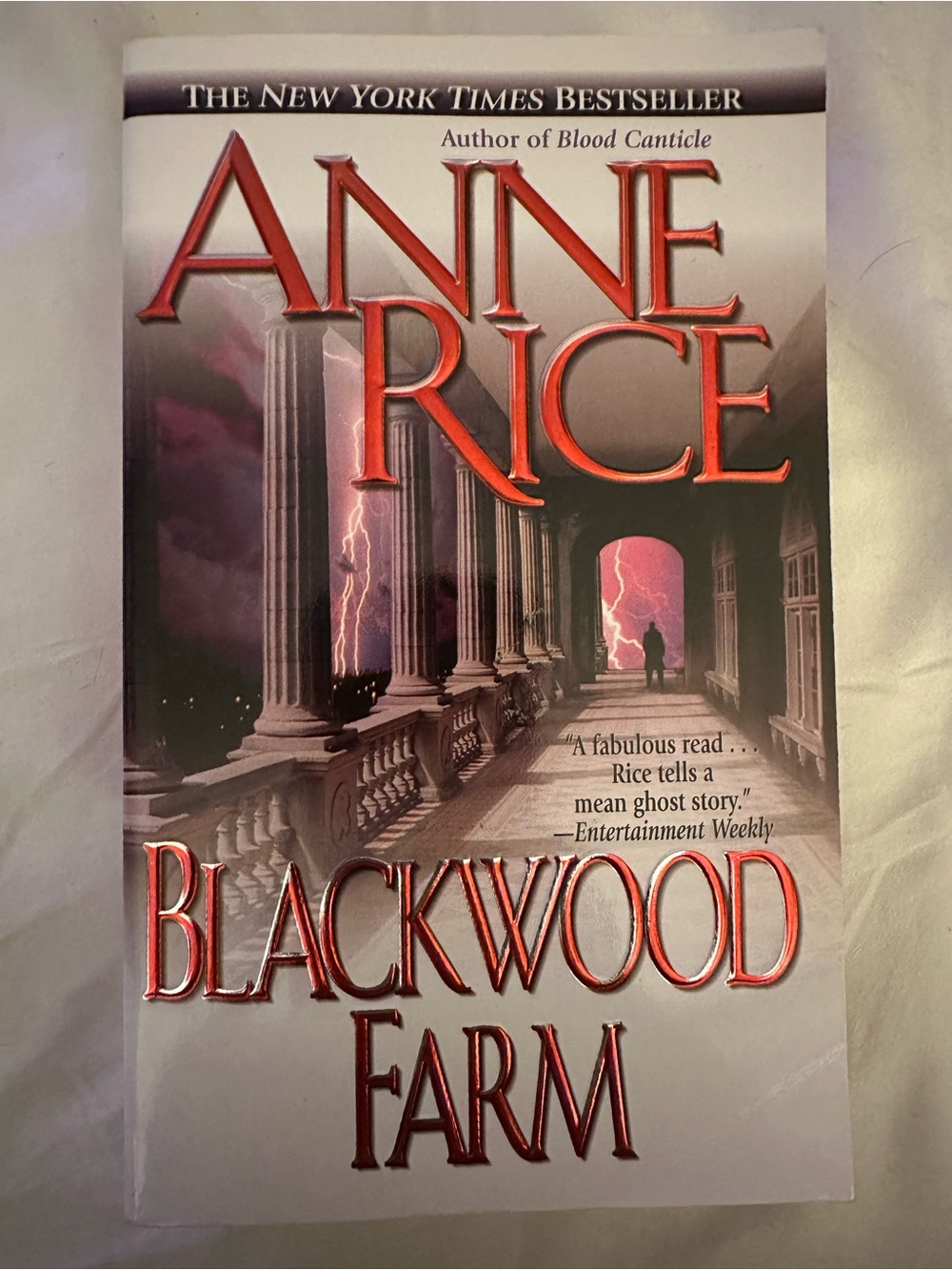 Anne Rice Blackwood Farm Paperback book- Red and Cream Cover